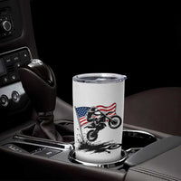 Dirt Bike American Flag Motocross Tumbler Cup