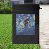 Bigfoot Dirt Bike Sasquatch Garden Flag Starry Night Van Gogh Biker - Wonder Print Shop