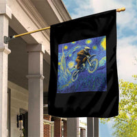Bigfoot Dirt Bike Sasquatch Garden Flag Starry Night Van Gogh Biker - Wonder Print Shop