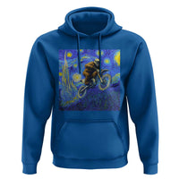 Bigfoot Dirt Bike Sasquatch Hoodie Starry Night Van Gogh Biker - Wonder Print Shop