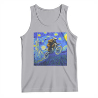 Bigfoot Dirt Bike Sasquatch Tank Top Starry Night Van Gogh Biker - Wonder Print Shop