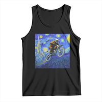 Bigfoot Dirt Bike Sasquatch Tank Top Starry Night Van Gogh Biker - Wonder Print Shop