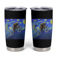 Bigfoot Dirt Bike Sasquatch Tumbler Cup Starry Night Van Gogh Biker