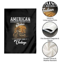 Native American Motorcycle Indian Bikers Club Classic And Vintage Garden Flag - Wonder Print Shop