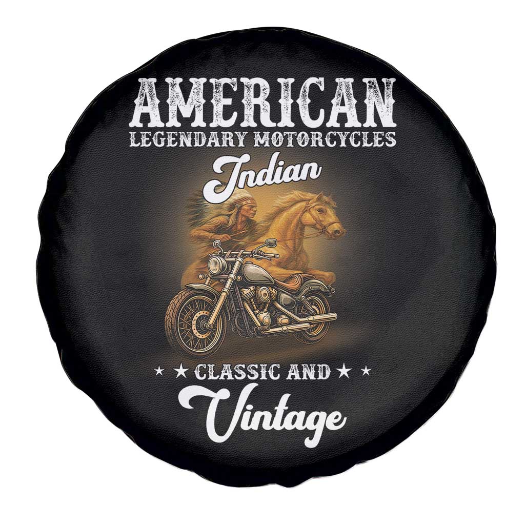 Native American Motorcycle Indian Bikers Club Classic And Vintage Spare Tire Cover - Wonder Print Shop