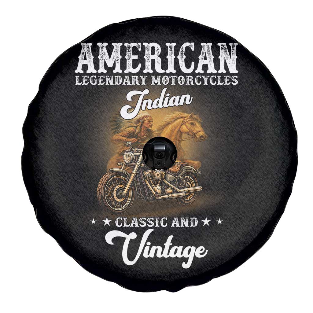 Native American Motorcycle Indian Bikers Club Classic And Vintage Spare Tire Cover - Wonder Print Shop