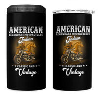 Native American Motorcycle Indian Bikers Club Classic And Vintage 4 in 1 Can Cooler Tumbler