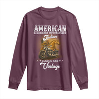 Native American Motorcycle Indian Bikers Club Classic And Vintage Long Sleeve Shirt - Wonder Print Shop