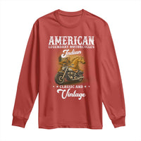 Native American Motorcycle Indian Bikers Club Classic And Vintage Long Sleeve Shirt - Wonder Print Shop