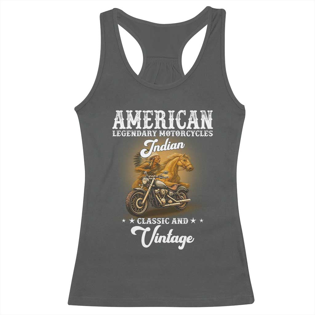 Native American Motorcycle Indian Bikers Club Classic And Vintage Racerback Tank Top - Wonder Print Shop