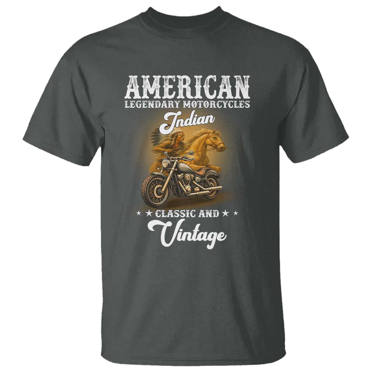 Native American Motorcycle Indian Bikers Club Classic And Vintage T Shirt - Wonder Print Shop