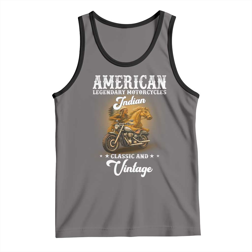 Native American Motorcycle Indian Bikers Club Classic And Vintage Tank Top - Wonder Print Shop