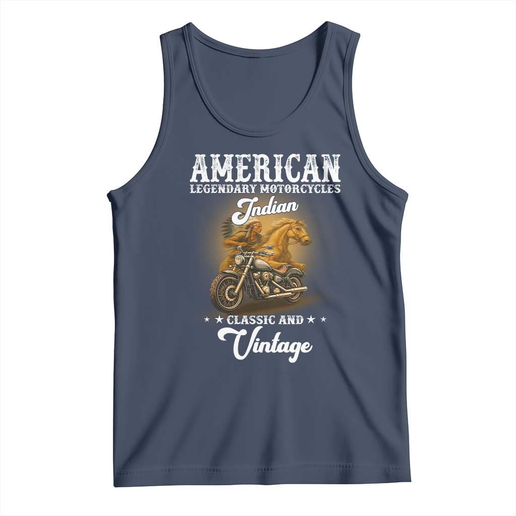 Native American Motorcycle Indian Bikers Club Classic And Vintage Tank Top - Wonder Print Shop