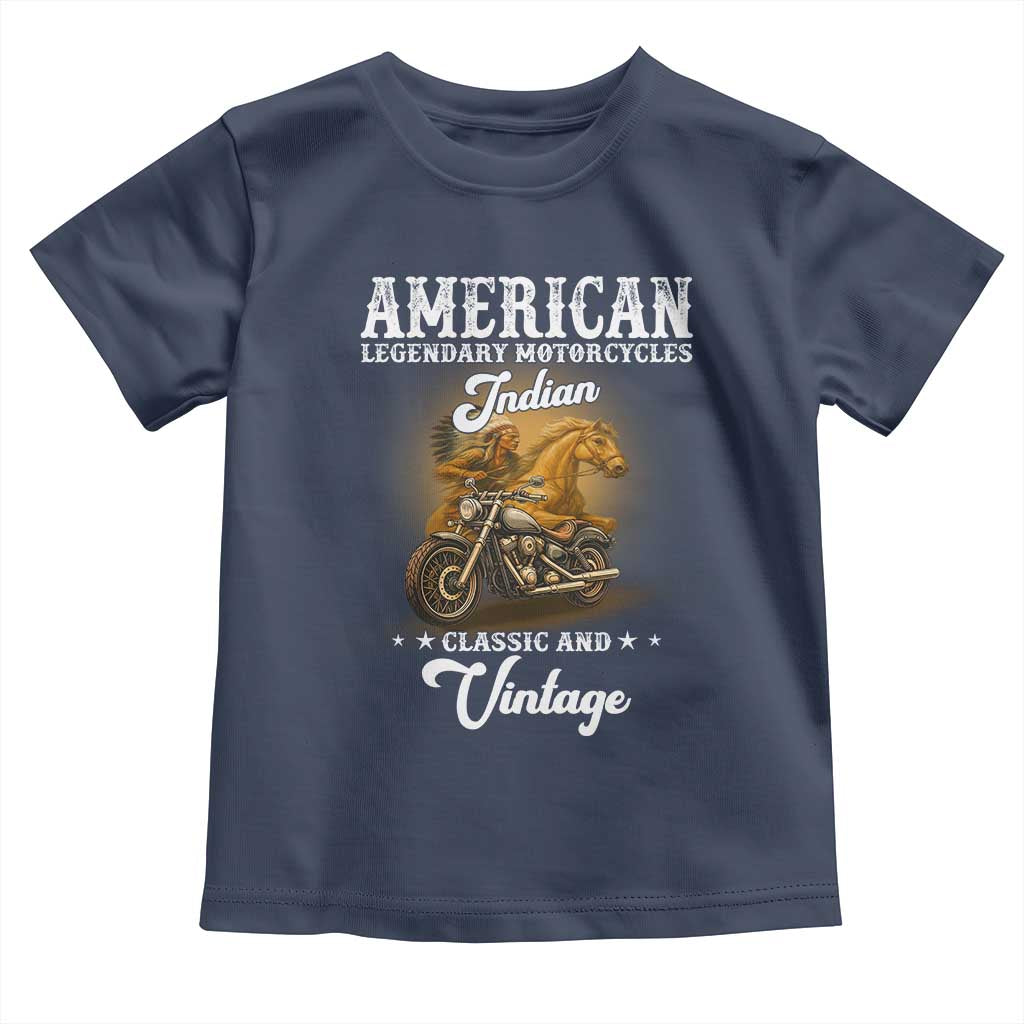 Native American Motorcycle Indian Bikers Club Classic And Vintage Toddler T Shirt - Wonder Print Shop