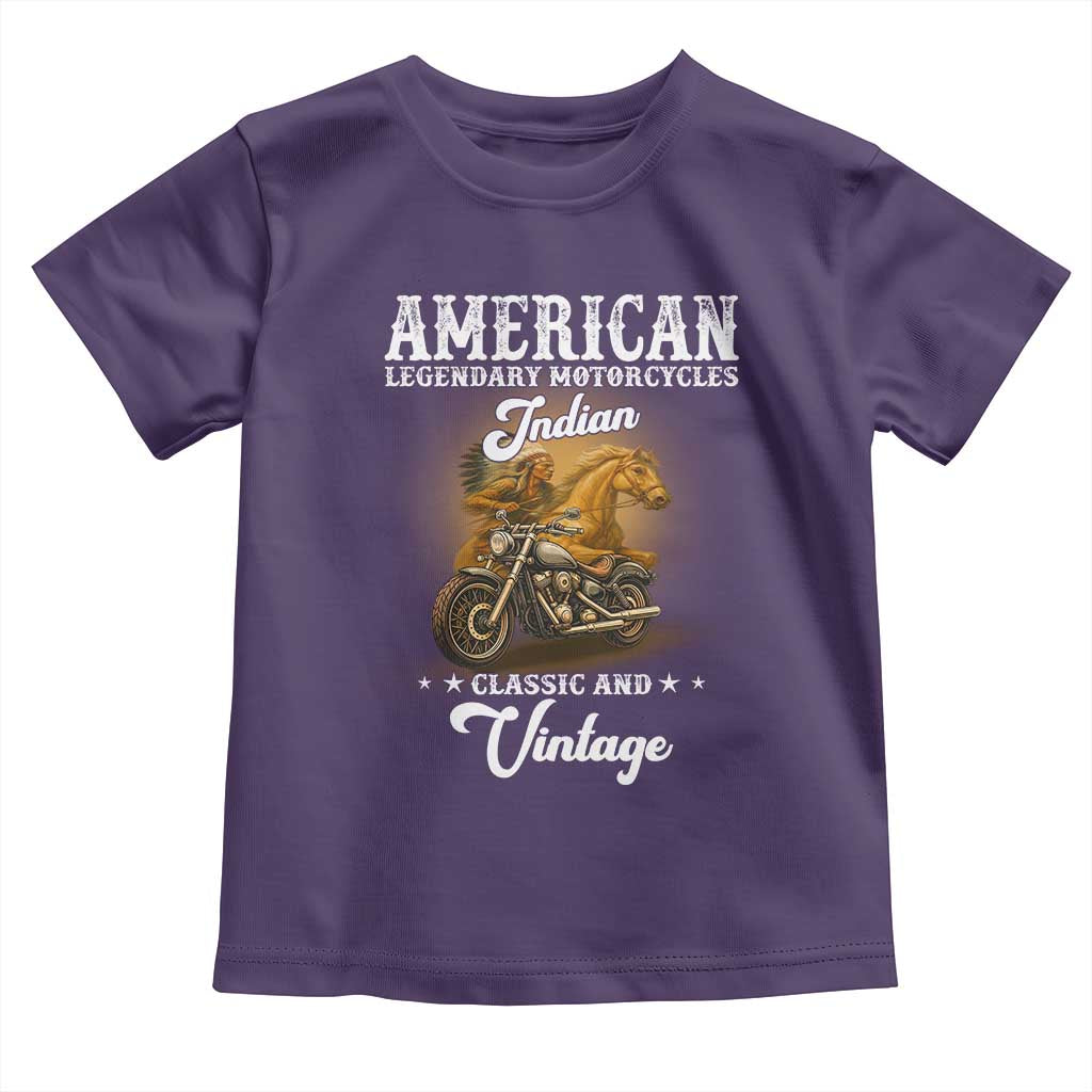 Native American Motorcycle Indian Bikers Club Classic And Vintage Toddler T Shirt - Wonder Print Shop