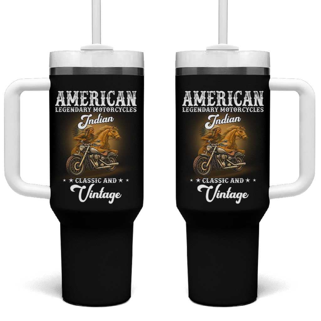 Native American Motorcycle Indian Bikers Club Classic And Vintage Tumbler With Handle