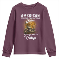 Native American Motorcycle Indian Bikers Club Classic And Vintage Youth Sweatshirt - Wonder Print Shop
