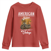 Native American Motorcycle Indian Bikers Club Classic And Vintage Youth Sweatshirt - Wonder Print Shop