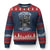 African American Motorcycle Ugly Christmas Sweater Skeleton Biker - Wonder Print Shop