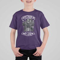African American Motorcycle T Shirt For Kid Skeleton Biker - Wonder Print Shop