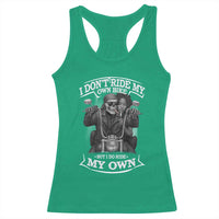 African American Motorcycle Racerback Tank Top Skeleton Biker - Wonder Print Shop