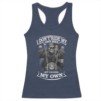 African American Motorcycle Racerback Tank Top Skeleton Biker - Wonder Print Shop