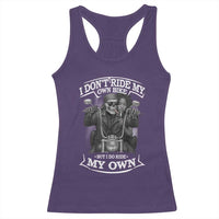 African American Motorcycle Racerback Tank Top Skeleton Biker - Wonder Print Shop
