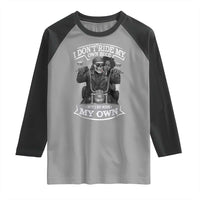 African American Motorcycle Raglan Shirt Skeleton Biker - Wonder Print Shop