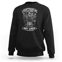 African American Motorcycle Sweatshirt Skeleton Biker - Wonder Print Shop