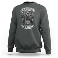 African American Motorcycle Sweatshirt Skeleton Biker - Wonder Print Shop