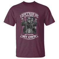 African American Motorcycle T Shirt Skeleton Biker - Wonder Print Shop