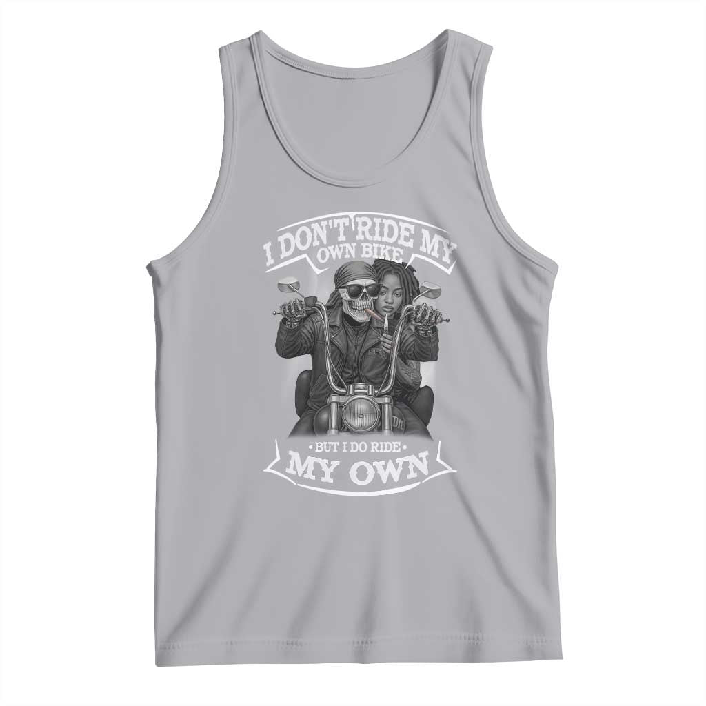 African American Motorcycle Tank Top Skeleton Biker - Wonder Print Shop
