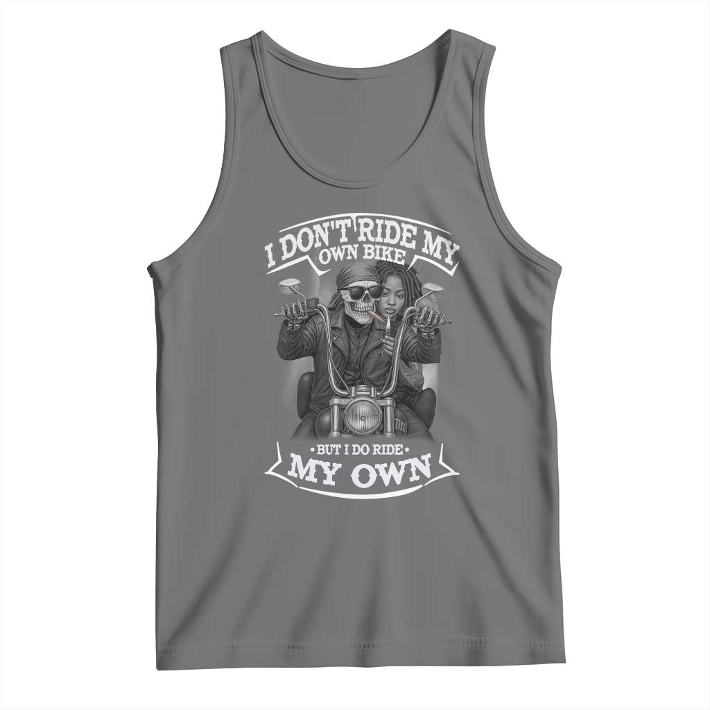 African American Motorcycle Tank Top Skeleton Biker - Wonder Print Shop