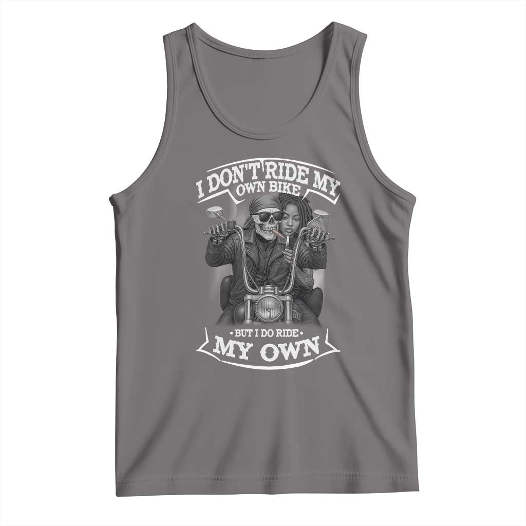 African American Motorcycle Tank Top Skeleton Biker - Wonder Print Shop