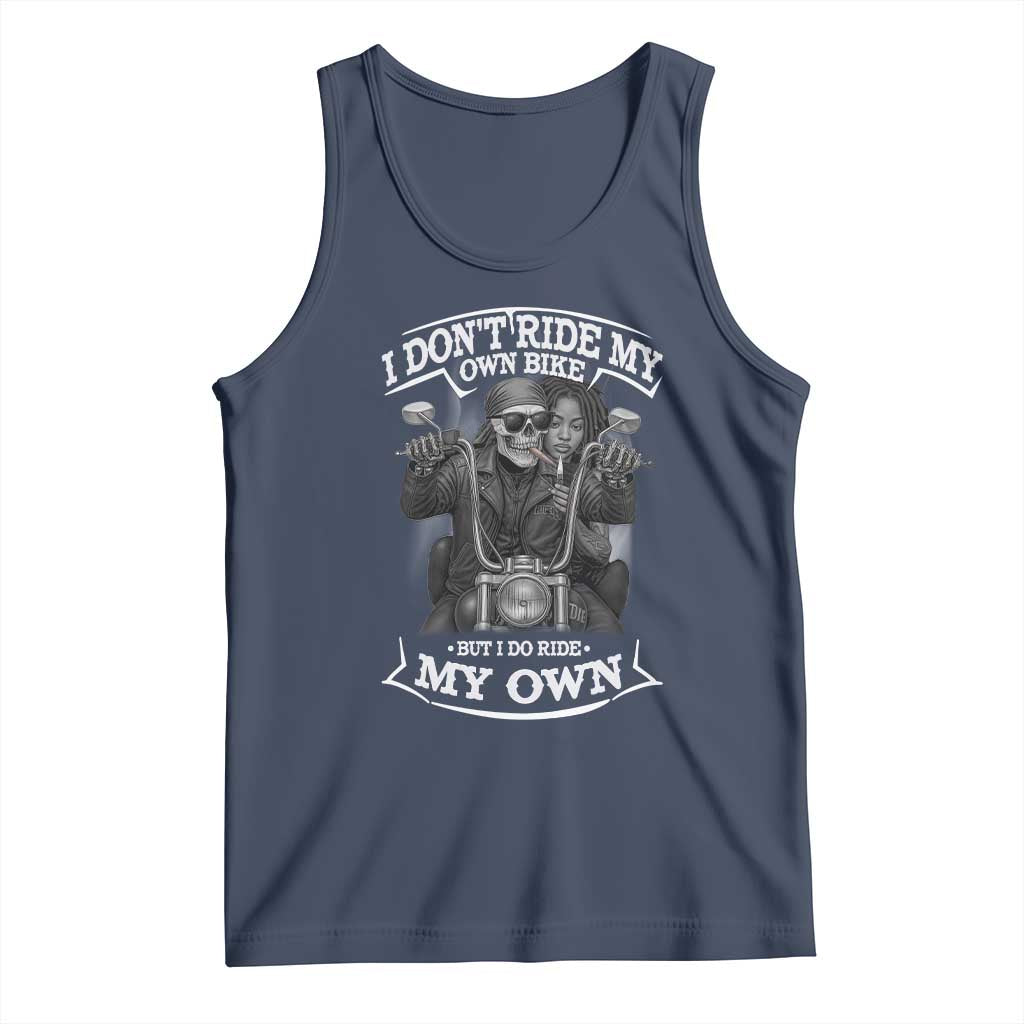 African American Motorcycle Tank Top Skeleton Biker - Wonder Print Shop