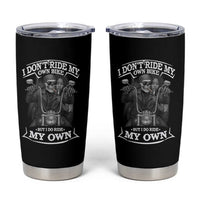 African American Motorcycle Tumbler Cup Skeleton Biker