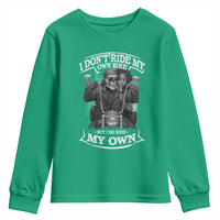 African American Motorcycle Youth Sweatshirt Skeleton Biker - Wonder Print Shop
