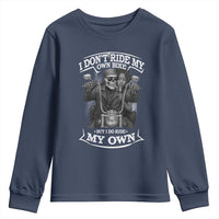 African American Motorcycle Youth Sweatshirt Skeleton Biker - Wonder Print Shop