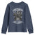 African American Motorcycle Youth Sweatshirt Skeleton Biker - Wonder Print Shop