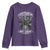 African American Motorcycle Youth Sweatshirt Skeleton Biker - Wonder Print Shop