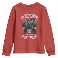 African American Motorcycle Youth Sweatshirt Skeleton Biker - Wonder Print Shop