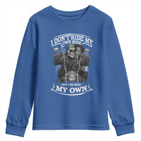 African American Motorcycle Youth Sweatshirt Skeleton Biker - Wonder Print Shop