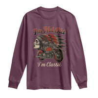 Funny Native American Biker Long Sleeve Shirt I Am Not Old I Am Classic - Wonder Print Shop