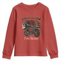 Funny Native American Biker Youth Sweatshirt I Am Not Old I Am Classic - Wonder Print Shop