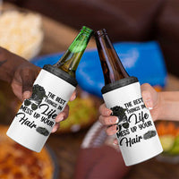 Funny Biker Woman 4 in 1 Can Cooler Tumbler The Best Things In Life Mess Up Your Hair