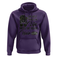 Funny Biker Woman Hoodie The Best Things In Life Mess Up Your Hair - Wonder Print Shop