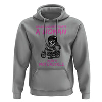 Funny Biker Woman Hoodie Never Underestimate A Women On A Motorcycle - Wonder Print Shop