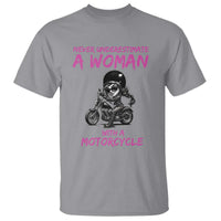 Funny Biker Woman T Shirt Never Underestimate A Women On A Motorcycle - Wonder Print Shop