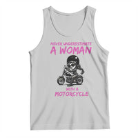 Funny Biker Woman Tank Top Never Underestimate A Women On A Motorcycle - Wonder Print Shop