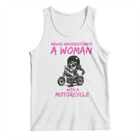 Funny Biker Woman Tank Top Never Underestimate A Women On A Motorcycle - Wonder Print Shop